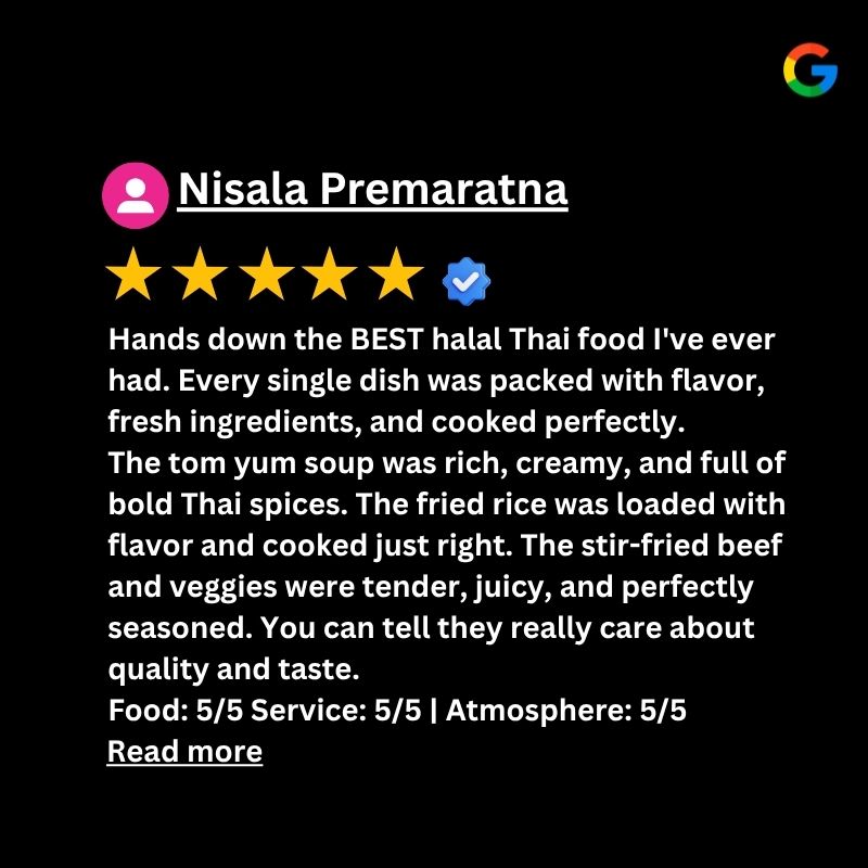 Google Reviews of Desi Halal Thai & Peri Peri