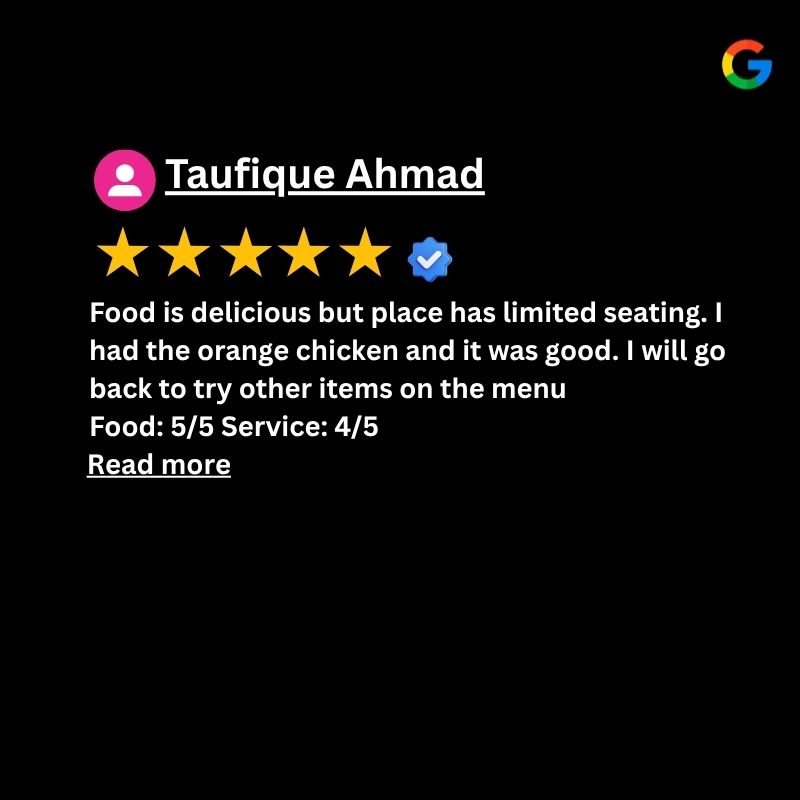Google Reviews of Desi Halal Thai & Peri Peri
