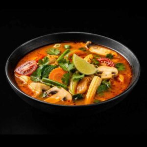 Tom yum vegetable soup